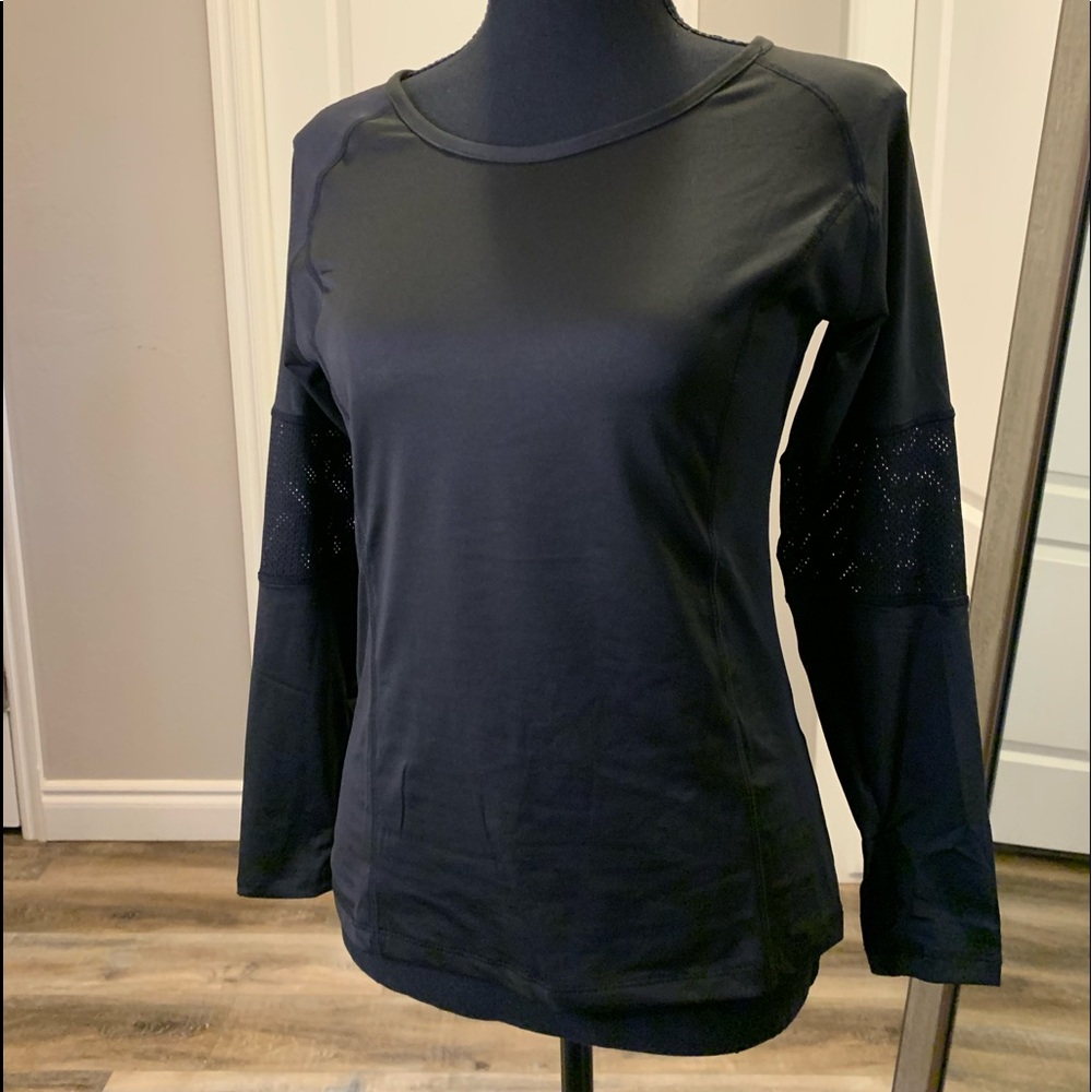 Long Sleeve Black Athletic Fitted Shirt